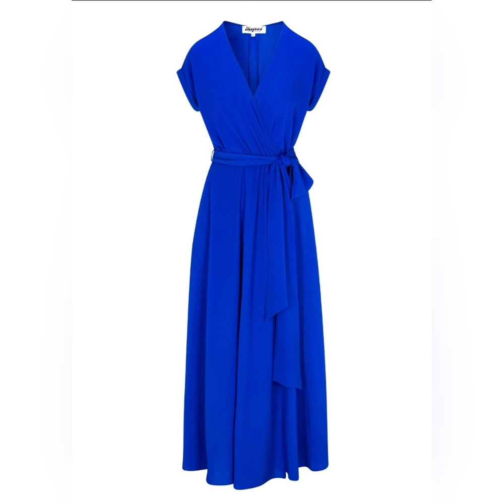 Meghan Fabulous Jasmine Maxi Dress Royal Blue Nwt XL